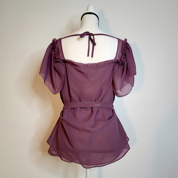 Charlotte Russe Chiffon Blouse - Picture 2 of 16